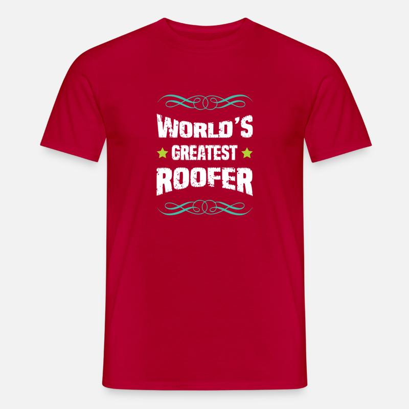 Weltbester Dachdecker - Männer T-Shirt - Rot