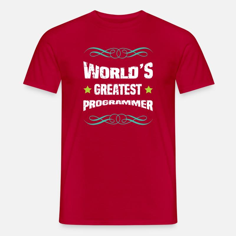 Weltbester Programmierer Shirt - Männer T-Shirt - Rot