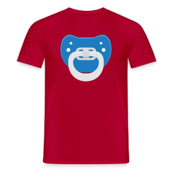 Blauer Schnuller - Männer T-Shirt - Rot - Vorne - AI Model Male 178 dark (178cm)