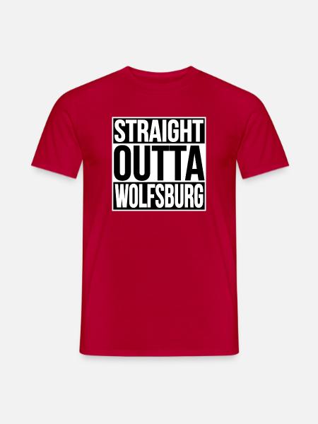 Straight Outta Wolfsburg - Männer T-Shirt - Rot