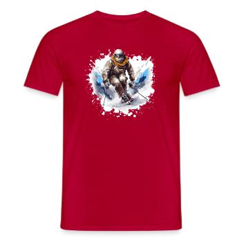 Adler Ski Skiing - T-shirt homme - rouge - Devant - AI Model Male 178 dark (178cm)