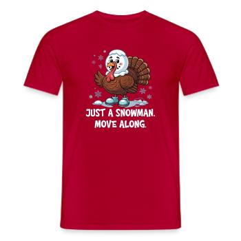 Pas de dinde pour le dîner - T-shirt homme - rouge - Devant - AI Model Male 178 dark (178cm)
