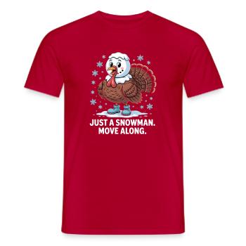 Pas de dinde pour le dîner - T-shirt homme - rouge - Devant - AI Model Male 178 dark (178cm)