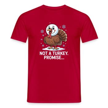 Pas de dinde pour le dîner - T-shirt homme - rouge - Devant - AI Model Male 178 dark (178cm)