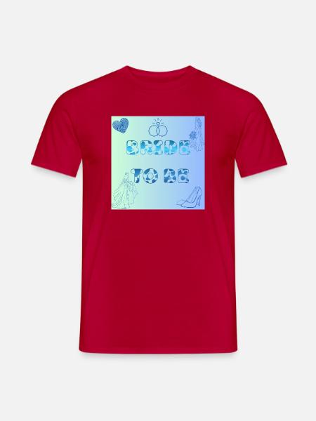 Braut To Be Farbverlauf Muster - Männer T-Shirt - Rot