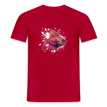 Fish Blobs - Men's T-Shirt - red - Front - AI Model Male 178 dark (178cm)