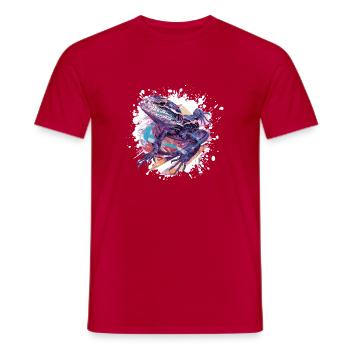 Frog Splash of Color Art - Men's T-Shirt - red - Front - AI Model Male 178 dark (178cm)