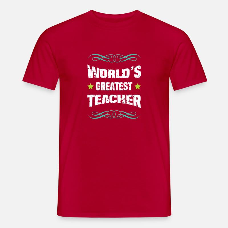 Weltbester Lehrer - Männer T-Shirt - Rot