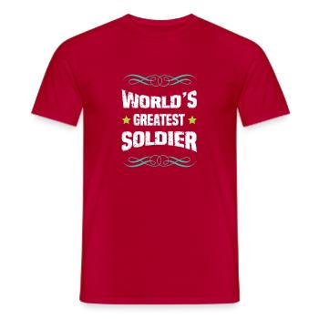 Weltbester Soldat - Männer T-Shirt - Rot - Vorne - AI Model Male 178 dark (178cm)