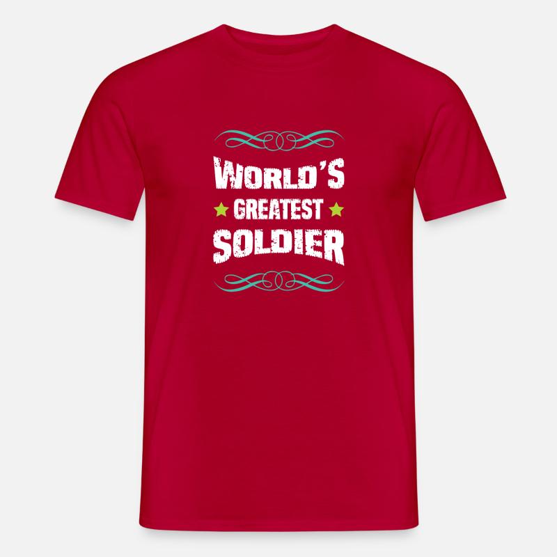 Weltbester Soldat - Männer T-Shirt - Rot