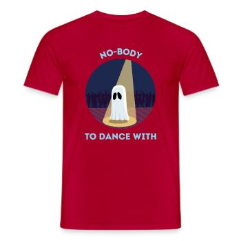 Personne à danser avec un jeu de mots fantôme d’Halloween - T-shirt homme - rouge - Devant - AI Model Male 178 dark (178cm)