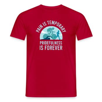 Triathlon Swimming Cycling Running Vintage Sports - Men's T-Shirt - red - Front - AI Model Male 178 dark (178cm)
