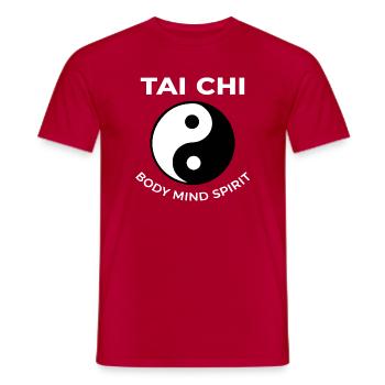 Tai Chi for Mind Body Wellness Yin Yang - T-shirt homme - rouge - Devant - AI Model Male 178 dark (178cm)