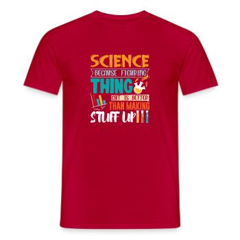 Science Scientifique Chimie - T-shirt homme - rouge - Devant - AI Model Male 178 dark (178cm)
