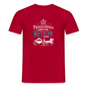 Les vraies princesses conduisent leur propre calèche - T-shirt homme - rouge - Devant - AI Model Male 178 dark (178cm)
