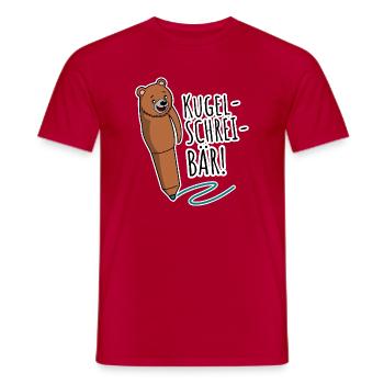 Kugelschrei-Bär! Kategorie dümmste Witze aber hey - Männer T-Shirt - Rot - Vorne - AI Model Male 178 dark (178cm)