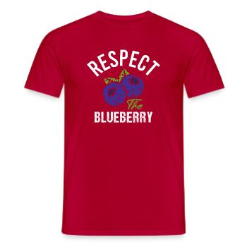 Blueberry Lustige Obst  Frucht Blaubeere Vintage - Männer T-Shirt - Rot - Vorne - AI Model Male 178 dark (178cm)