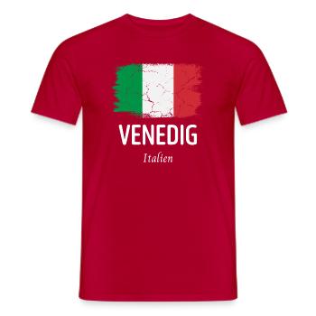 Venise - T-shirt homme - rouge - Devant - AI Model Male 178 dark (178cm)