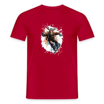 Moose Snowboard - Men's T-Shirt - red - Front - AI Model Male 178 dark (178cm)