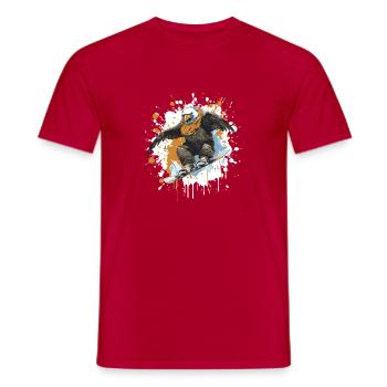 Adler Snowboard - Men's T-Shirt - red - Front - AI Model Male 178 dark (178cm)