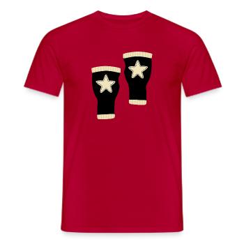 Star Fingerlose Handschuhe Design - Männer T-Shirt - Rot - Vorne - AI Model Male 178 dark (178cm)