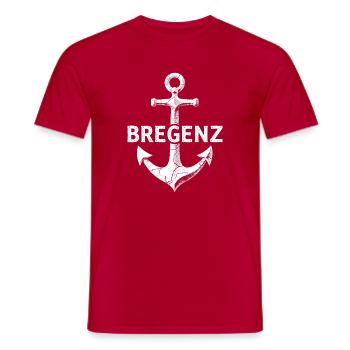 Anker Bregenz Bodensee Österreich - Männer T-Shirt - Rot - Vorne - AI Model Male 178 dark (178cm)