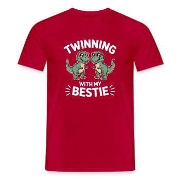 Best Friend Saying Funny Partner Look Gift - Men's T-Shirt - red - Front - AI Model Male 178 dark (178cm)