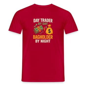 Day Trader Taschenhalter von Night Invsetment - Männer T-Shirt - Rot - Vorne - AI Model Male 178 dark (178cm)