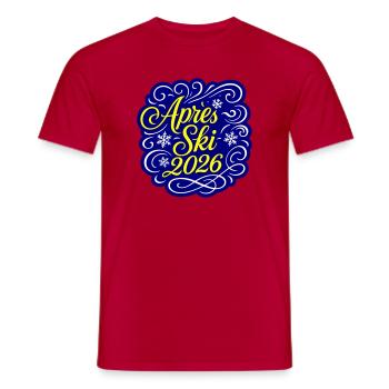 Apres Ski 2026 Party - Männer T-Shirt - Rot - Vorne - AI Model Male 178 dark (178cm)
