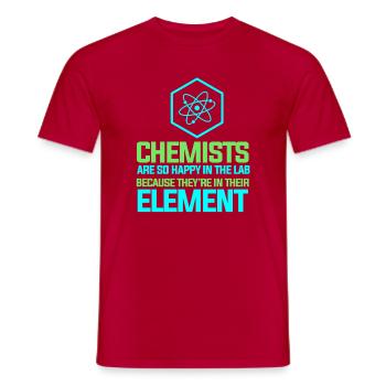 Chimie Chimiste Professeur de chimie - T-shirt homme - rouge - Devant - AI Model Male 178 dark (178cm)