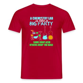 Chimie Chimiste Professeur de chimie - T-shirt homme - rouge - Devant - AI Model Male 178 dark (178cm)
