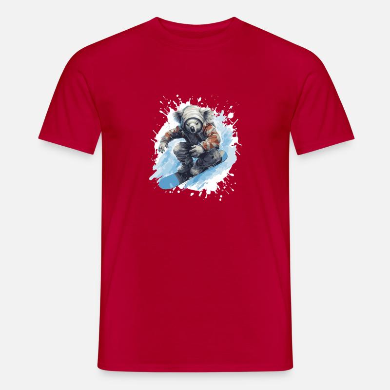 Koala Snowboard - Männer T-Shirt - Rot