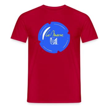 Capsule la Marne 51 - T-shirt homme - rouge - Devant - AI Model Male 178 dark (178cm)