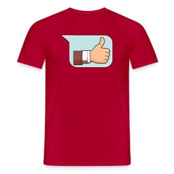 Thumbs up - Men's T-Shirt - red - Front - AI Model Male 178 dark (178cm)