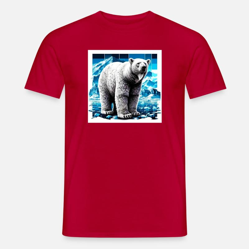 Eisbär - Männer T-Shirt - Rot