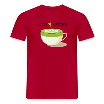 I Love Matcha - Men's T-Shirt - red - Front - AI Model Male 178 dark (178cm)