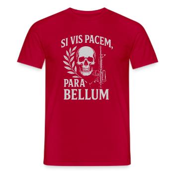 Citation latine sur la préparation à la guerre - T-shirt homme - rouge - Devant - AI Model Male 178 dark (178cm)