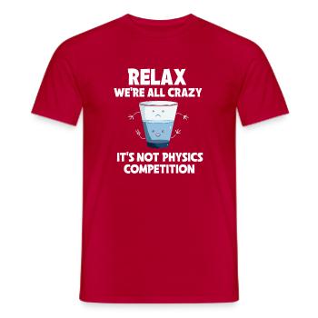 Physique Physicien Physique Étudiant en physique Professeur de physique - T-shirt homme - rouge - Devant - AI Model Male 178 dark (178cm)