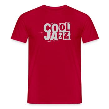 Typographie en détresse Cool Gazz - T-shirt homme - rouge - Devant - AI Model Male 178 dark (178cm)