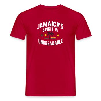 Jamaica Spirit Unbreakable, Jamaïcain - T-shirt homme - rouge - Devant - AI Model Male 178 dark (178cm)