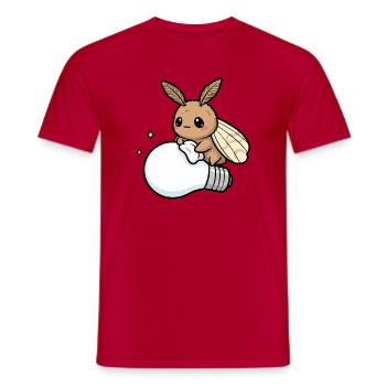 Moth Polishes Lamp - Men's T-Shirt - red - Front - AI Model Male 178 dark (178cm)