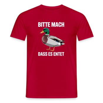 Canard s’il vous plaît Make It Duck en disant des canards drôles - T-shirt homme - rouge - Devant - AI Model Male 178 dark (178cm)