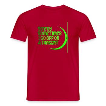 Funny Math Sayings Math Teacher - Men's T-Shirt - red - Front - AI Model Male 178 dark (178cm)
