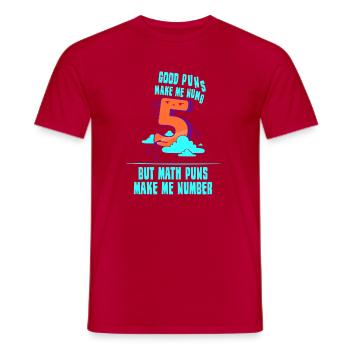 Math Teacher Geometry School Mathematics - Men's T-Shirt - red - Front - AI Model Male 178 dark (178cm)
