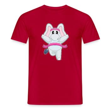 Elephant Jogger Jogging Sport - Men's T-Shirt - red - Front - AI Model Male 178 dark (178cm)