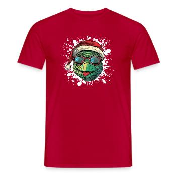 Turtle Christmas Funny - Men's T-Shirt - red - Front - AI Model Male 178 dark (178cm)