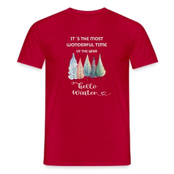 It's the Most Wonderful Time of the Year – Winter - Men's T-Shirt - red - Front - AI Model Male 178 dark (178cm)