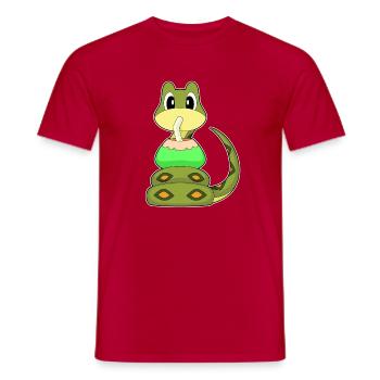 Schlange Kokosnuss  - Männer T-Shirt - Rot - Vorne - AI Model Male 178 dark (178cm)