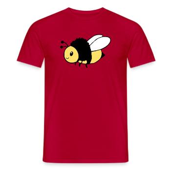 Cute Bee T-Shirt Funny Design Beekeeper - Men's T-Shirt - red - Front - AI Model Male 178 dark (178cm)