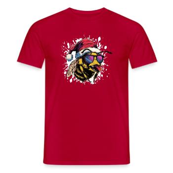 Biene Weihnachten Lustig - Männer T-Shirt - Rot - Vorne - AI Model Male 178 dark (178cm)
